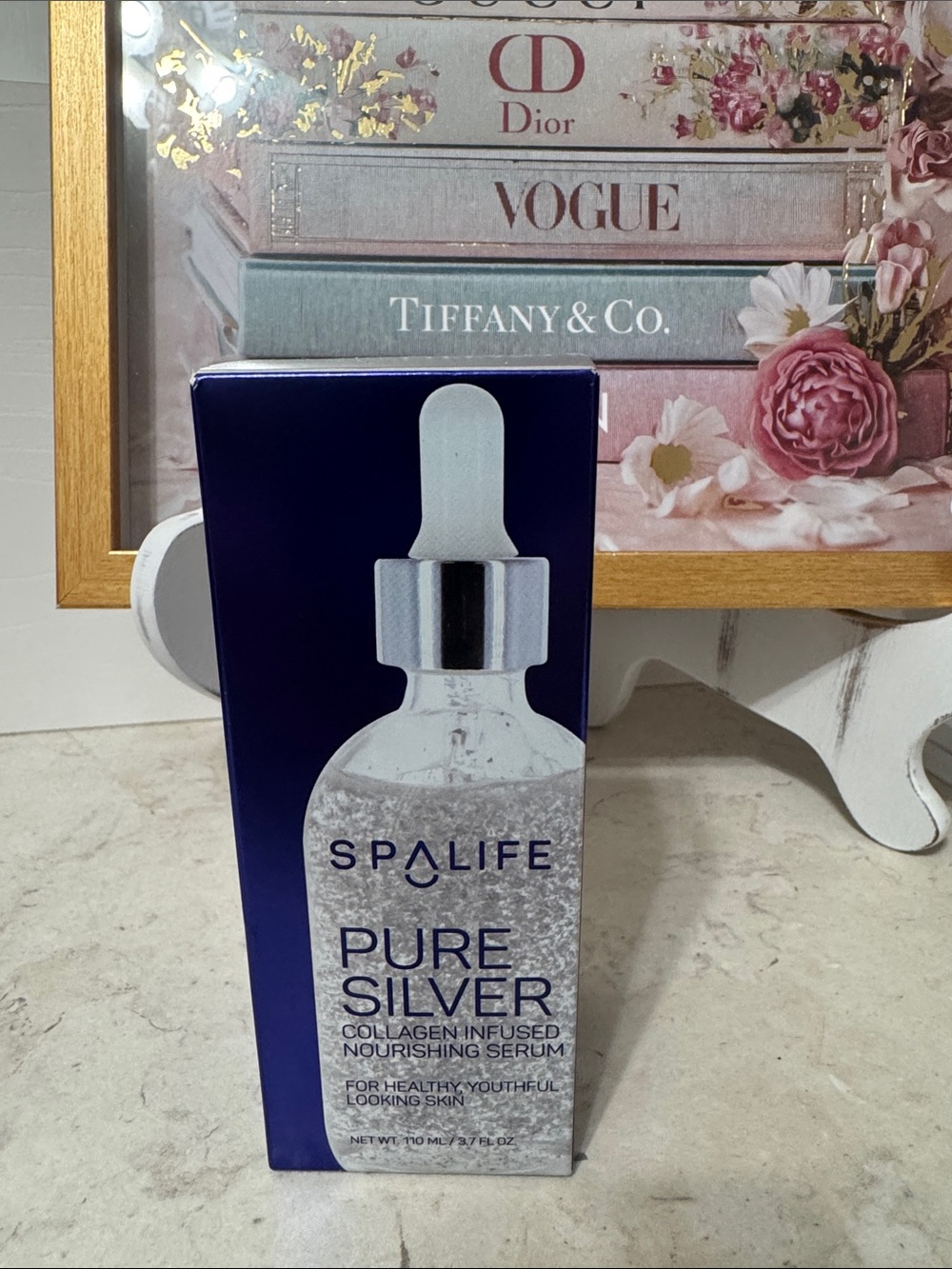 Spa Life Pure Silver Collagen-Infused Serum — Silver & Navy